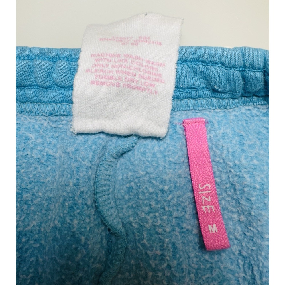 VTG Victoria's Secret PINK "Rock Royalty" Blue Cotton Sweat Pants Sz M - Picture 6 of 14
